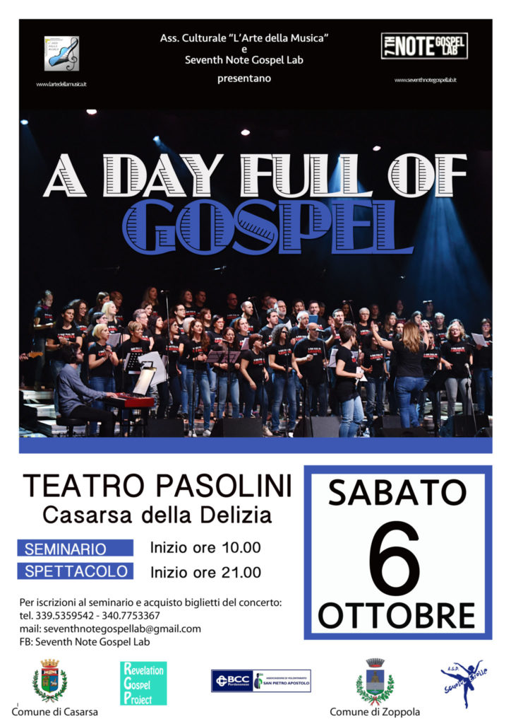 SEMINARIO 2018 724x1024 - LALUNA OSPITE ALLA SERATA GOSPEL DEL 6 OTTOBRE AL PASOLINI