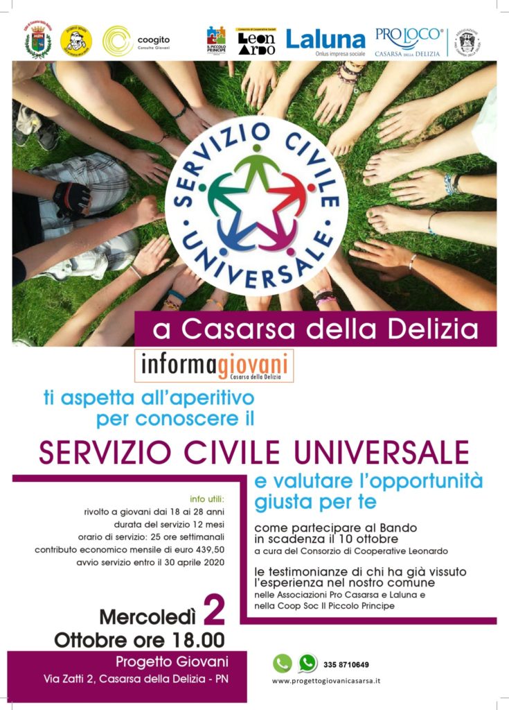 incontro servizio civile 2019 10 02 1 page 0001 735x1024 - SERVIZIO CIVILE A LALUNA: presentazione domande entro il 10 ottobre 2019 alle ore 14.00!