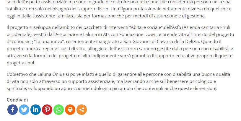 pordenoneoggi 24marzo 2 - La rassegna stampa sul cohousing Laluna