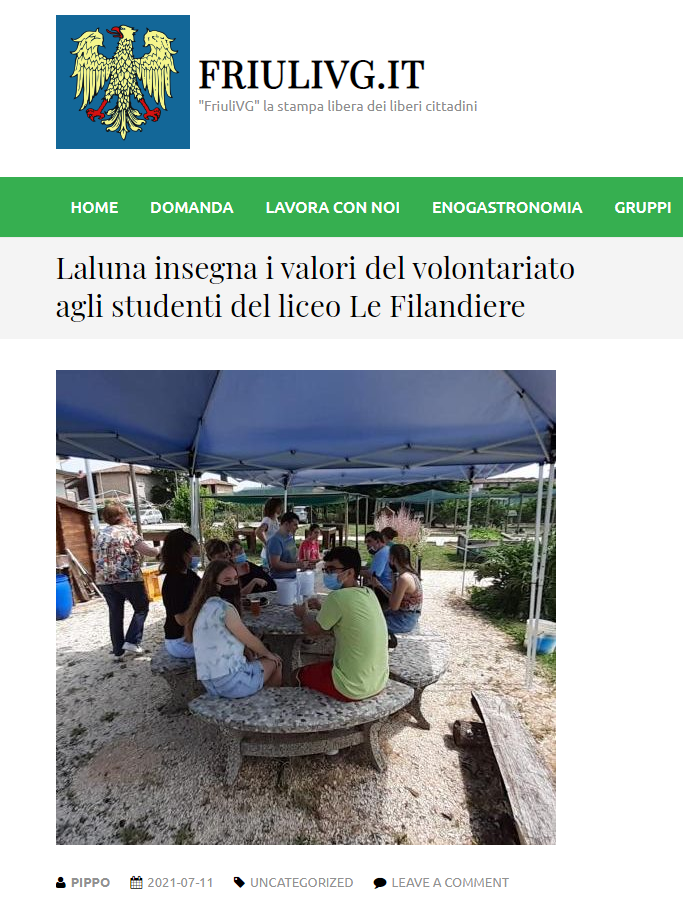 Il Friuli 11.07.2021 Volontariato Le Filandiere 1 - Volontariato liceo le Filandiere