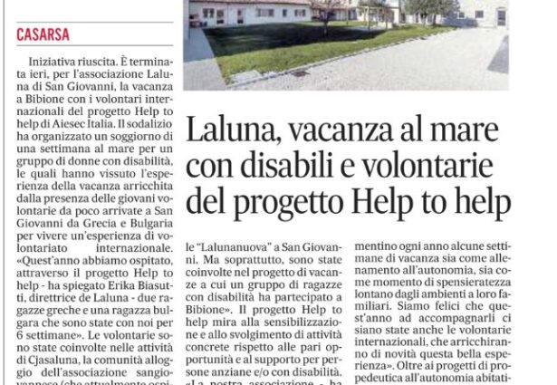 Il Gazzettino 15.08.2021 Help to Help 1ediz vacanza al mare 615x425 - News