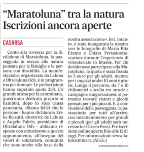 Il Gazzettino 25.09.2021 Maratoluna 284x300 - Maratoluna