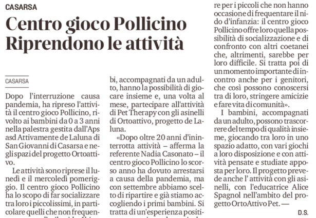 Il Messaggero Veneto 15.09.2021 Pollicino 615x425 - News