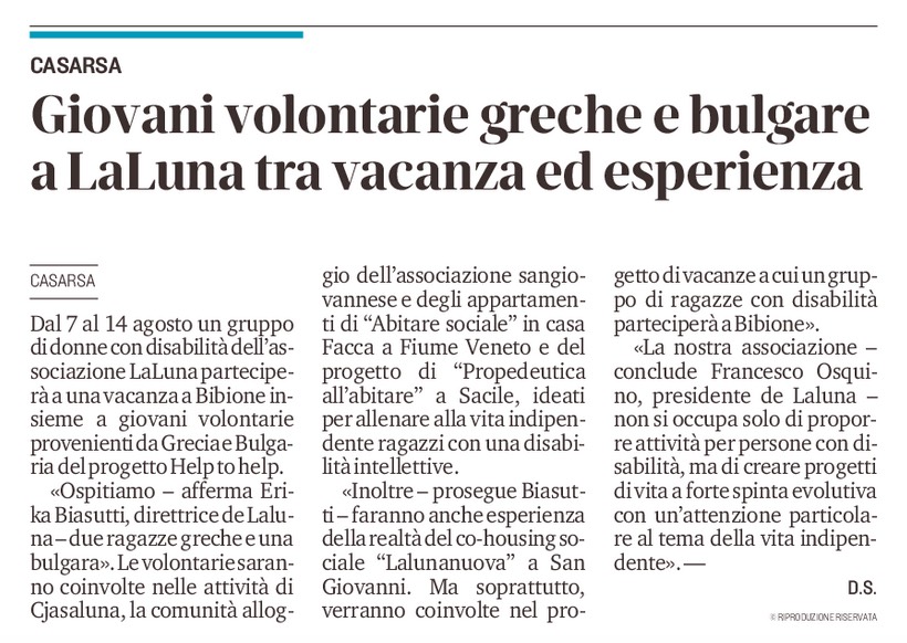 Il Messaggero Veneto 31.07.2021 Laluna si fa in tre - Laluna si fa in tre