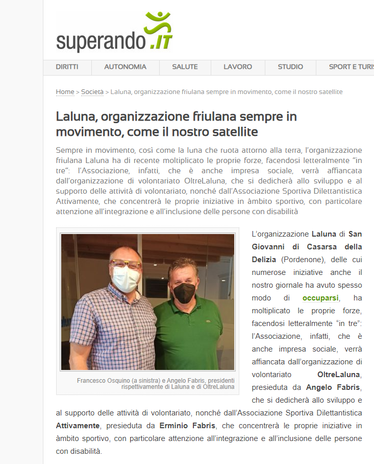 Superando.it 20.07.2021 Laluna si fa in tre 1 - Laluna si fa in tre