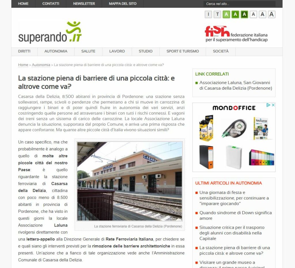 Superando.it 27.10.2021 Barriere architettoniche treno1 1024x930 - Barriere architettoniche