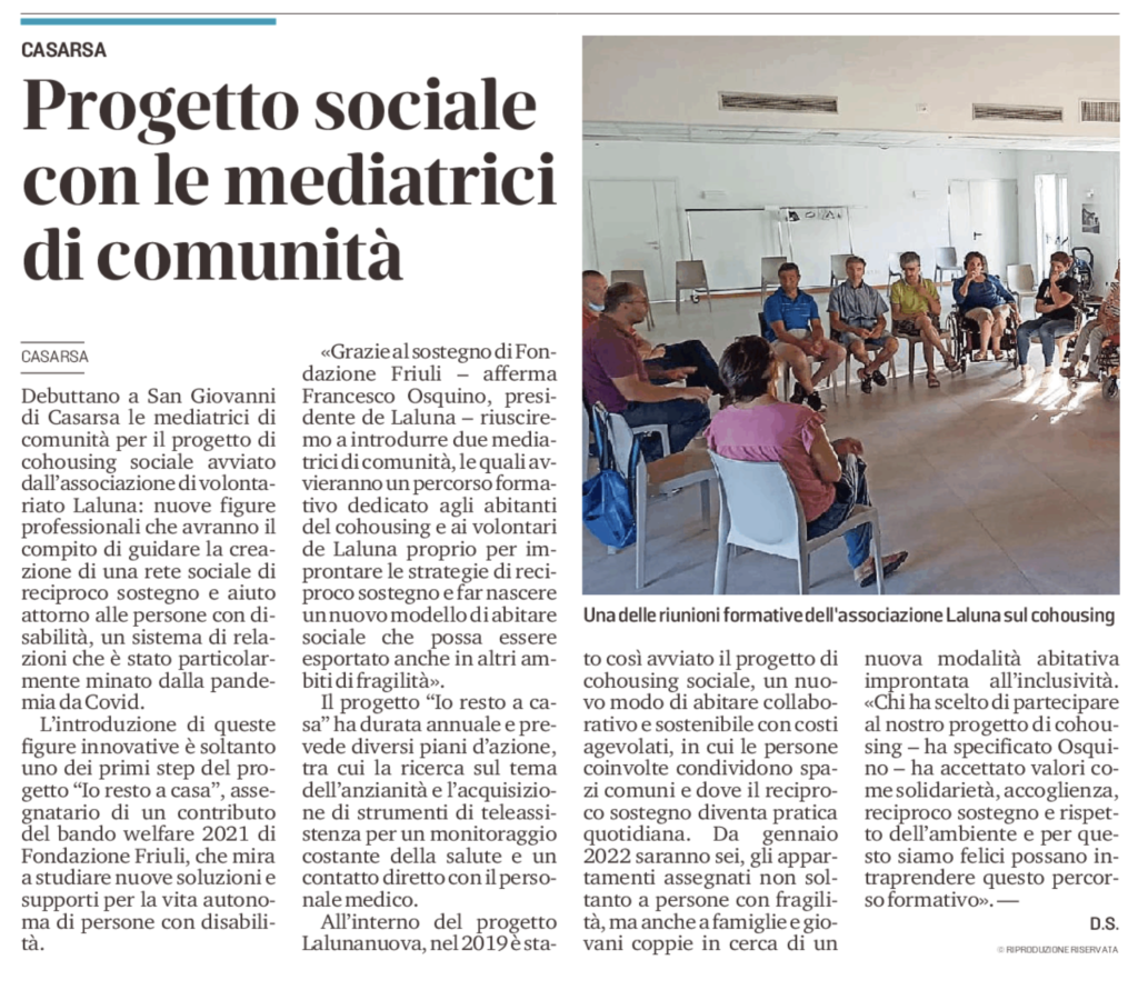 laluna mv 28 dic 1024x891 - Progetto sociale con le mediatrici di comunità