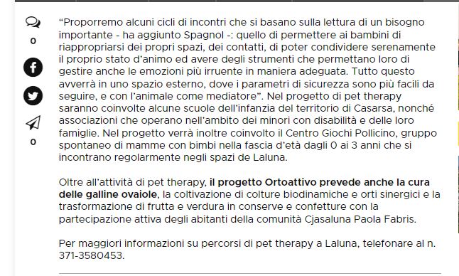 Il Friuli 06.04.2022 PET3 - Rassegna stampa Pet Terapy