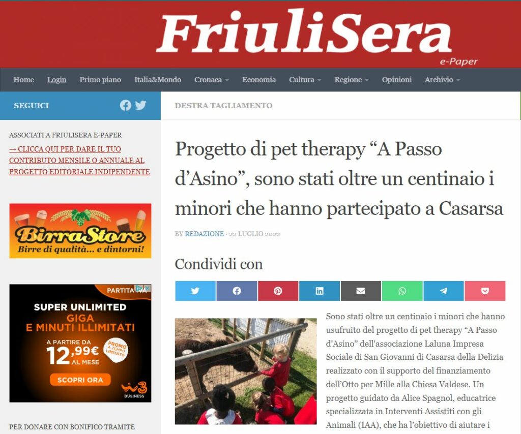 PET Therapy Friulsera 22.07.2022 1 1024x854 - Rassegna stampa Pet Terapy