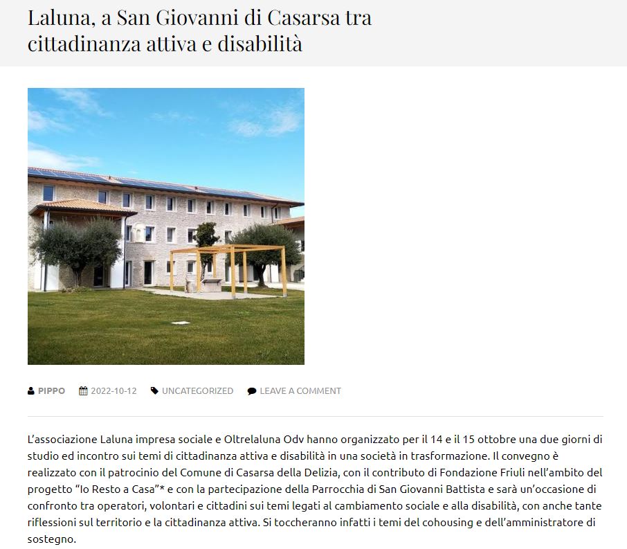FriuliVG 12.10.2022 1 - Rassegna stampa Stati Generali