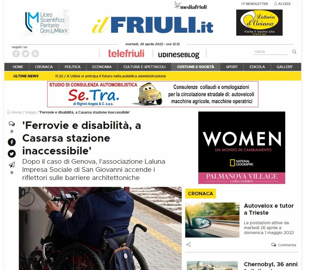 Il Friuli 26.04.2022 1 1024x895 - Rassegna Stampa Rimozione Barriere Architettoniche
