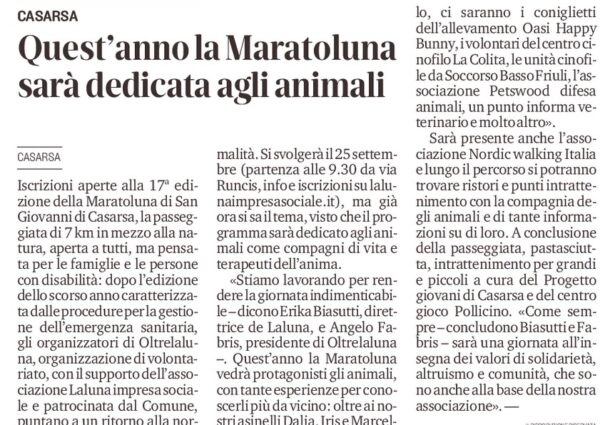 Maratoluna Messaggero Veneto 25.08.2022 615x425 - News