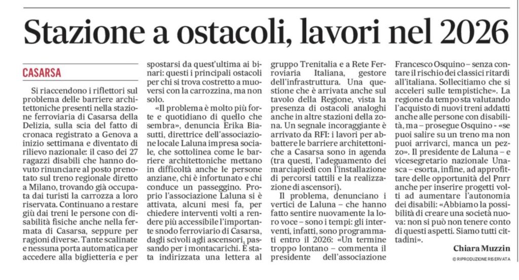 il Gazzettino 23.04.2022 1024x553 - Rassegna Stampa Rimozione Barriere Architettoniche