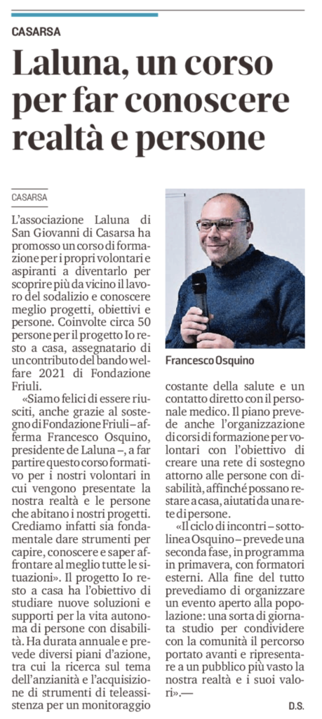 laluna mv 26 gen 459x1024 - Rassegna Stampa Avvio Cohousing Katia e Azzurra