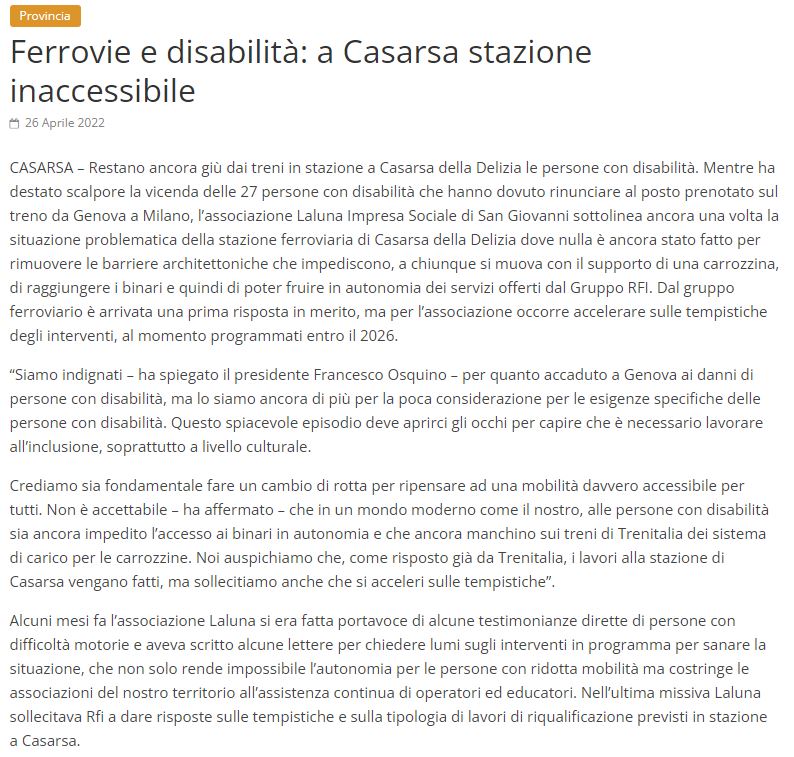 pordenoneoggi 26.04.2022 2 - Rassegna Stampa Rimozione Barriere Architettoniche