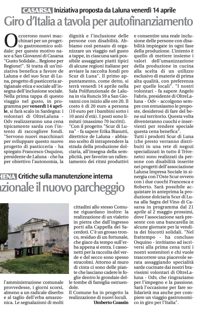 laluna popolo 16 aprile 643x1024 - Rassegna Stampa Gusto Solidale...Regione per Regione!