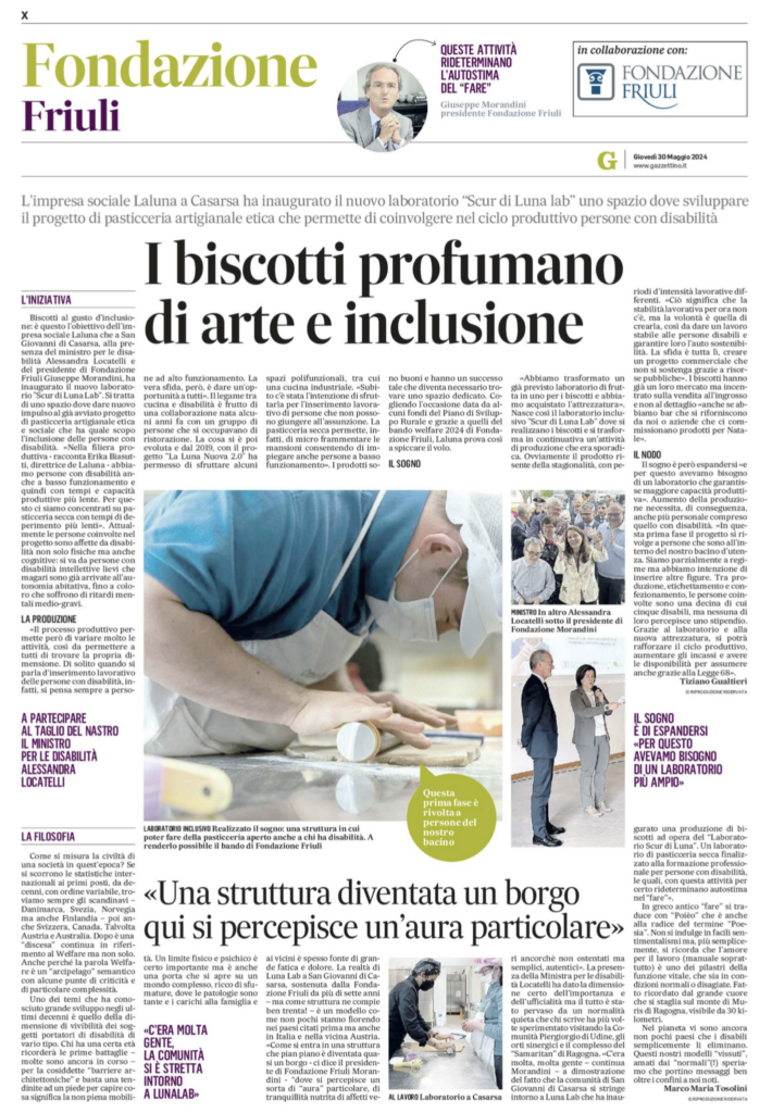 casarsa laluna gazz 30 maggio 710x1024 - Rassegna Stampa Scur di Luna Lab inaugurato