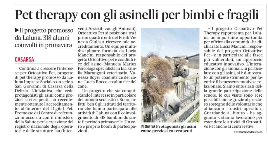 PHOTO 2025 05 16 07 13 39 - Rassegna Stampa Ortoattivo Pet